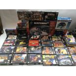 Nintendo 64, boxed, including control deck with 3D controller, 3x boxed controllers, Expansion pack,