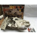 Star Wars, Vintage Return of the Jedi ROTJ, Millenium falcon,boxed, incomplete, plus 3 figures