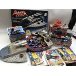 Manta force , boxed collection of space ships including Giant Manta ship complete with fighting