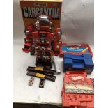 A collection of carry cases including Mattel Hot wheels and 2 matchbox cases, also Matchbox ,