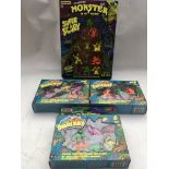 Matchbox, Monster in my pocket, boxed including 12 pack super scary and 3x 6 pack Dinosaurs