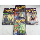 Marvel comics, Spiderman, carded figures, includin