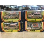 Corgi toys, #302 VW polo , boxed x4