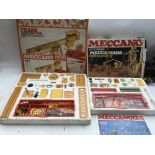 Meccano sets, boxed including Crane construction set motorised and Meccanoids from Deep Space also