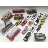 A box containing a collection of Diecast vehicles including Matchbox, Atlas, Quartz etc