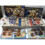 Crossbows and Catapults, action board games including a Chariots battle set and a Battleset,