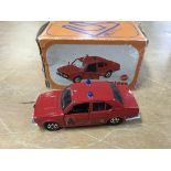 Mattel Mebetoys, boxed Alfetta police car, made in