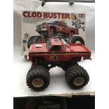 Tamiya, Clod buster, 1:10 scale 4x4x4 R/C customised monster pick up truck, has been run