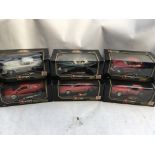 Burago, 1:18 scale Diecast vehicles boxed, includi