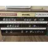 Humbrol display stand with paints, 50+ tins of enamel paints