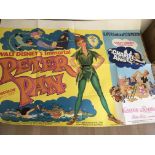 Cinema posters including Peter Pan, Alice in wonde