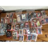 A collection of trading cards including Star Wars,