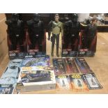 Star Wars, including 5x 19" figures from Rogue one , 4 are boxed, Episode 1 watches and some model