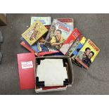 A collection of vintage film books and Childs book