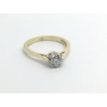 An 18carat gold ring set with a solitaire brilliant cut diamond approximately 0.25 of a carat ring