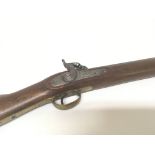 A 19th century Percussion Rifle with a steel barre