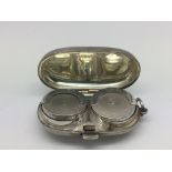 An Edwardian silver double sovereign case, Birming