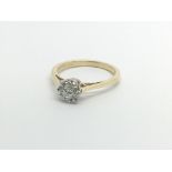 An 18carat gold ring setvwith a solitaire brillian