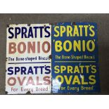 2 original Spratts Bonio enamel advertising signs. Both 76 x51cm