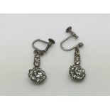 A good quality pair of sterling silver and paste e