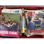 A large collection of Football magazines from the 1950s and 60s including Soccer Star, Goal and