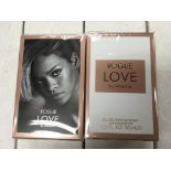 24 sealed boxes of Rogue Love by Rihanna, an Eau de parfum spray , vaporiser, 30ml