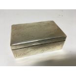 A silver cigarette box Masonic presentation with i