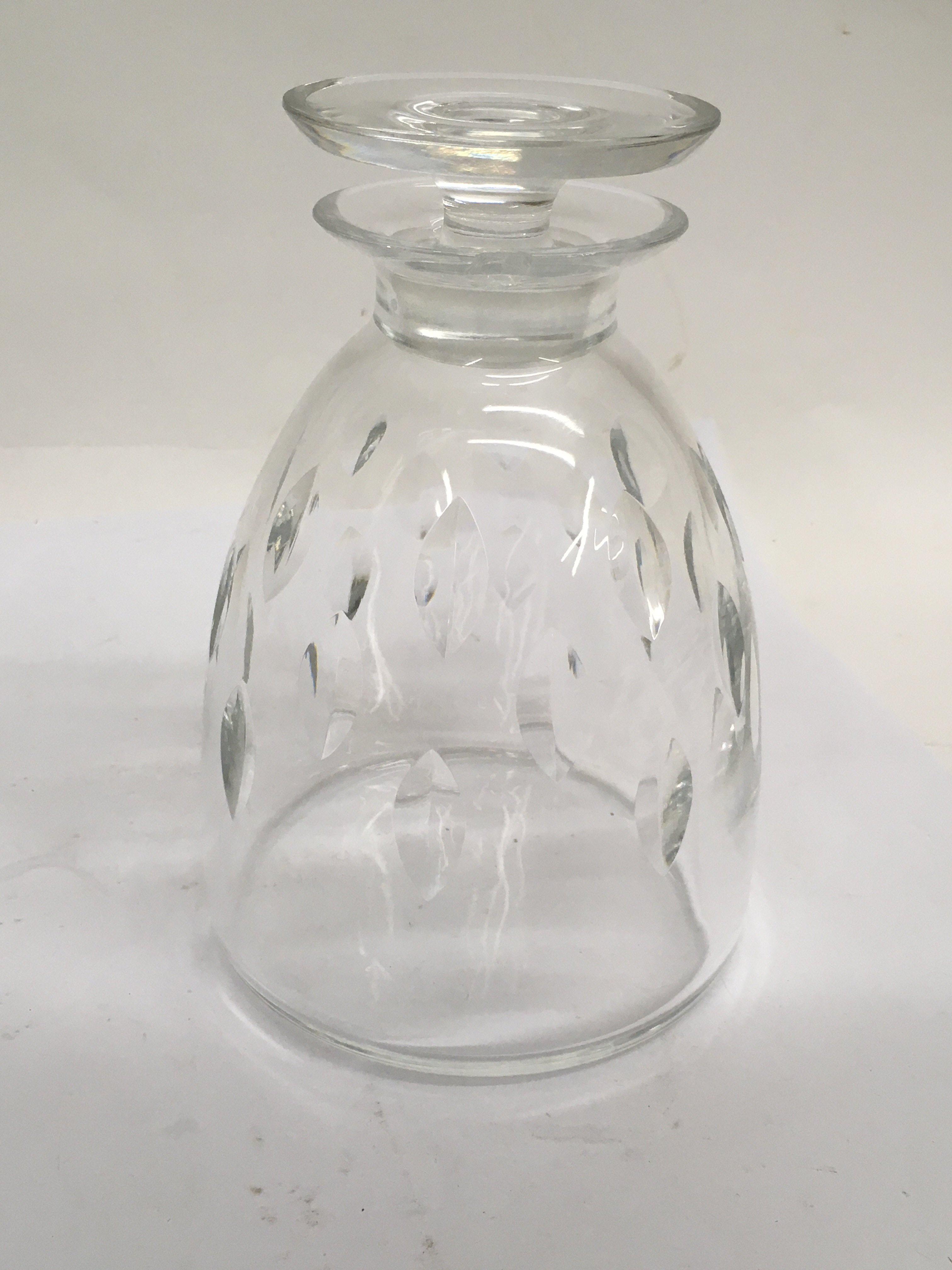 A Lalique decanter and stopper ( chip to the rim )