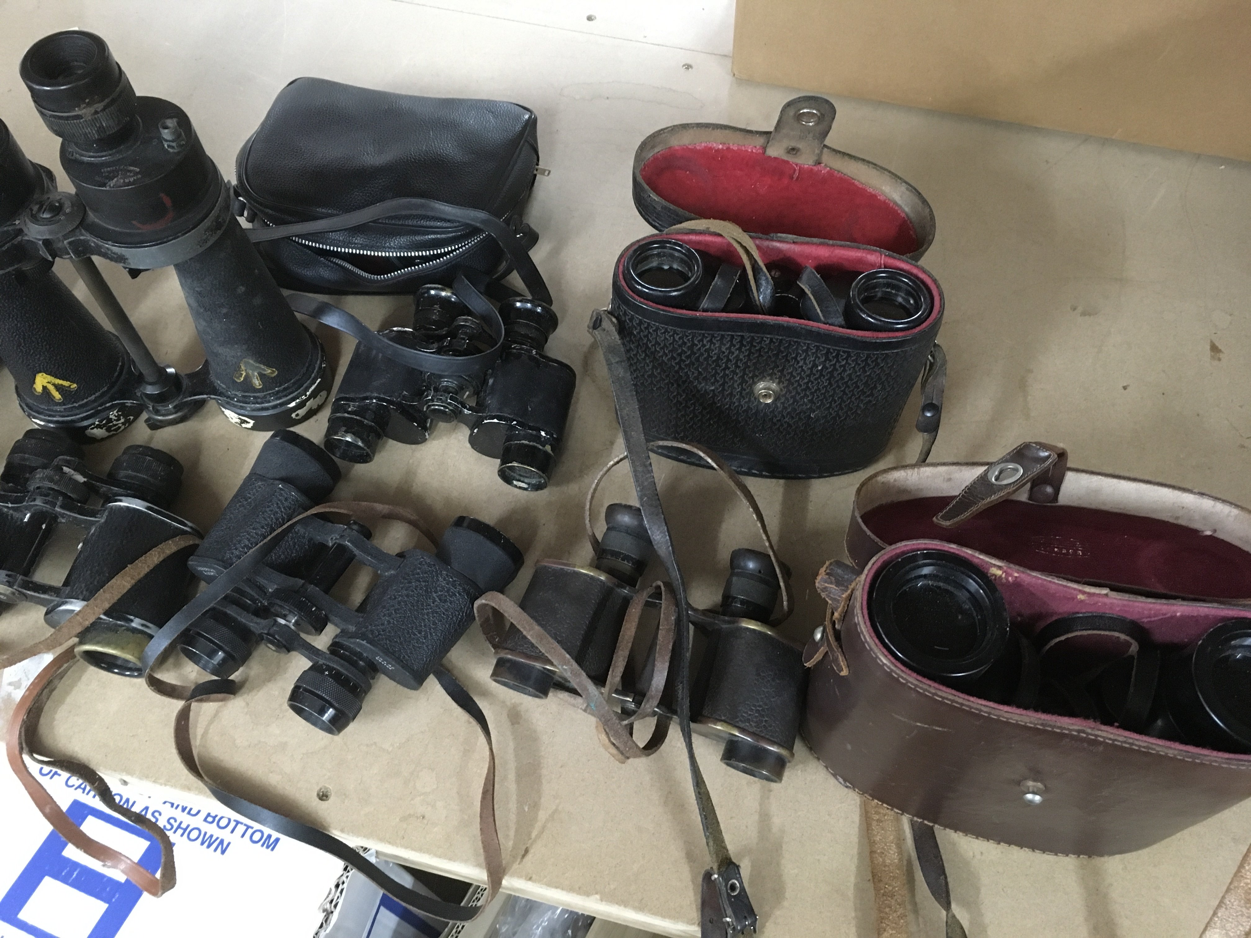 A collection of binoculars including military. - Image 2 of 2