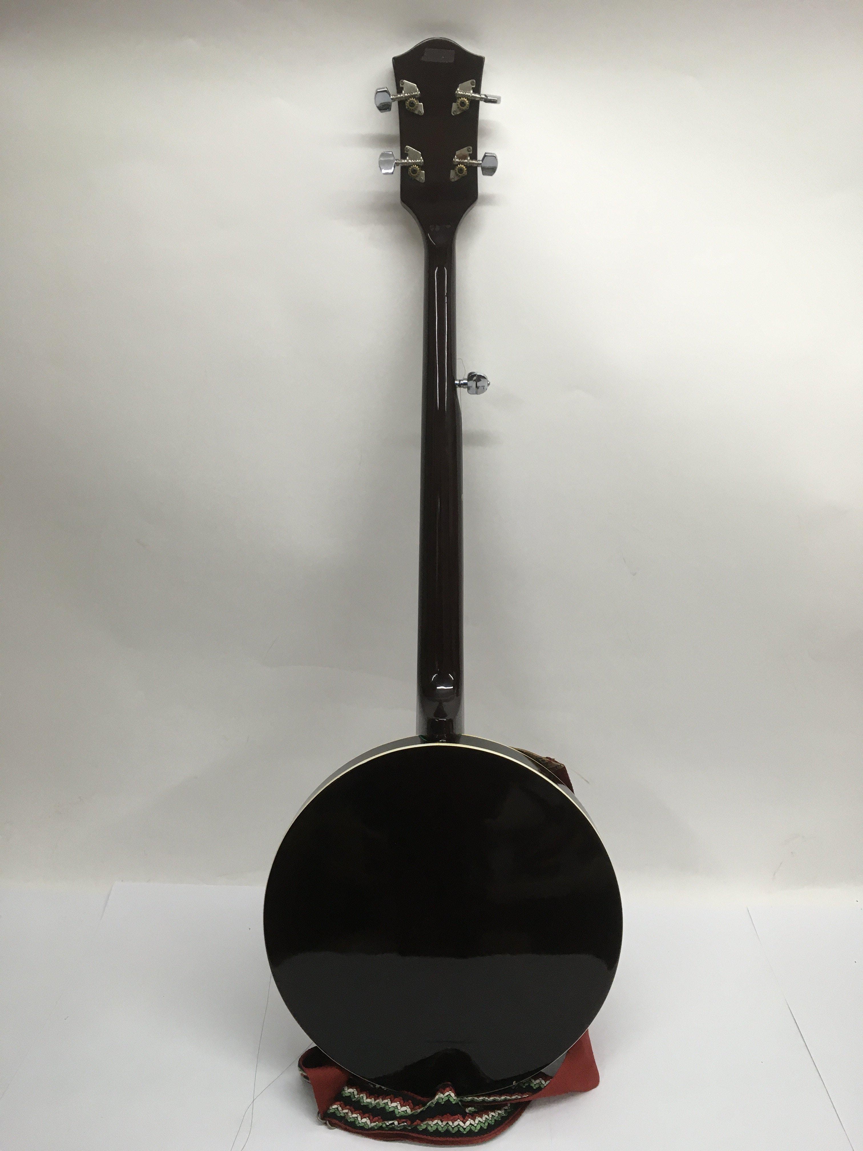 A Lorenzo five string banjo with hard carry case, - Image 4 of 6