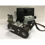 A cased USSR quarz 5, Eumig Electric R, Keystone model A-9 16mm camera.
