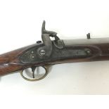 A 19th century Percussion short rifle with a hinge