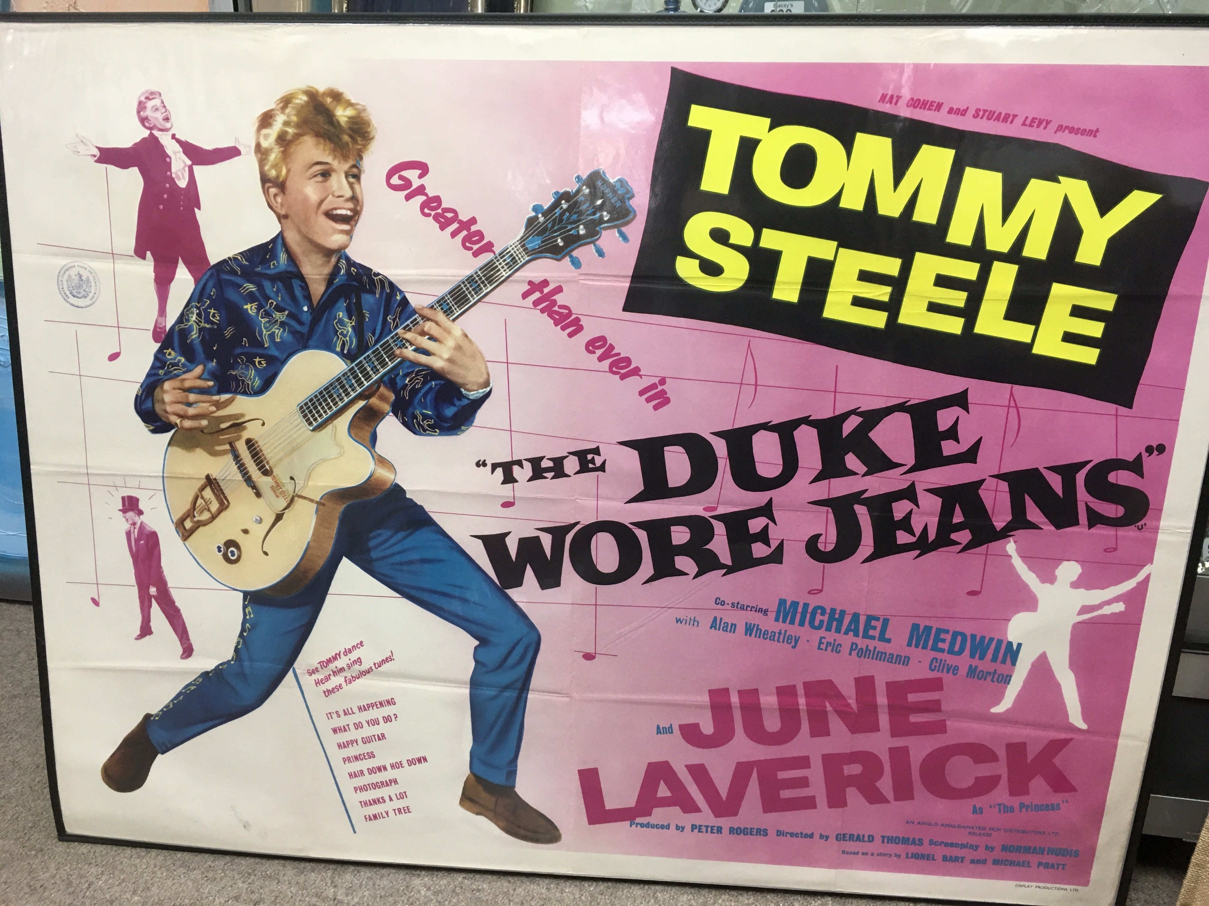 A 1958 UK quad film poster for 'The Duke Wore Jean