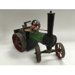 A Mamod traction engine (missing drive belt).