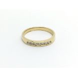 An unmarked possible 18carat gold ring set with a