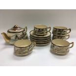 A Japanese tea service with giltwork decoration an