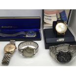 Five vintage watches, various makes including Accu