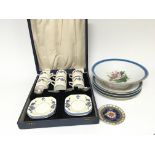 A cased presentation Tudor Ware coffee set and oth