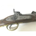 A 19th Century Percussion Short Rifle the barrel w