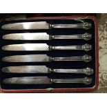 5 boxed hallmarked silver cutlery sets.