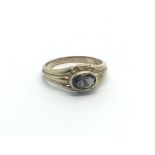 A 9carat gold ring set with a Topaz ring size L-M