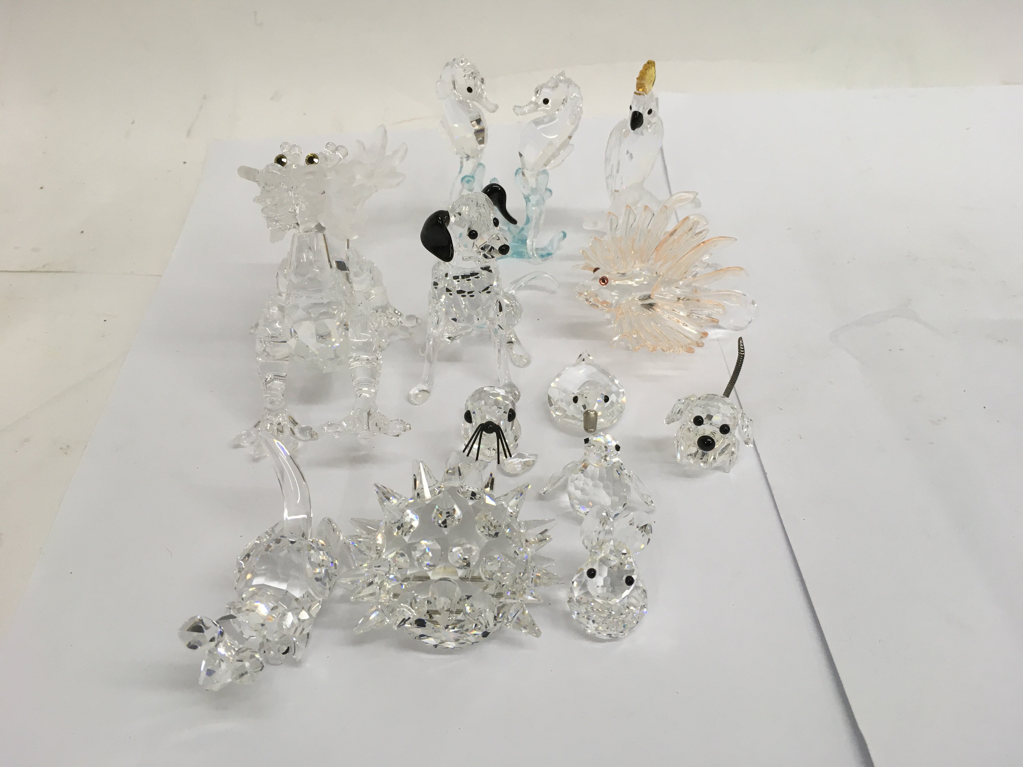 A collection of cut glass animal figures including - Image 2 of 3