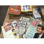 A box containing 1960s Hobby and Handicraft magazines , also included are some old Newspapers etc