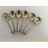 A set of 6 hallmarked silver apostle spoons.