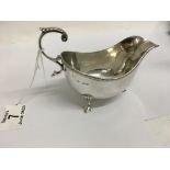 A silver cream boat Sheffield hallmarks 117 grams