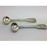 A pair of silver spoons, approx length 10.5cm.
