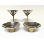 A Pair of Stuart Devlin design for Viners gilt and
