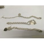 Three silver Sterling 925 necklaces - NO RESERVE