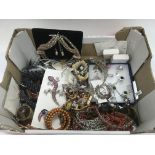 A box of costume jewellery.