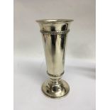 A silver trumpet vase Chester hallmarks 262 grams